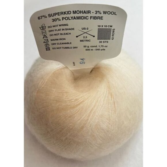 Karabella Yarns Lace Mohair Snow - Picture 3 of 5